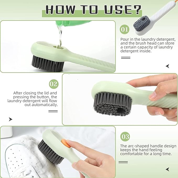 2-in-1 Multifunctional Scrubbing Brush – Deep Cleaning Made Easy! (Pack of 2)